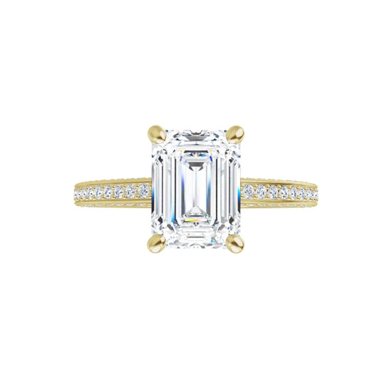 Yellow Gold Emerald Engagement Ring