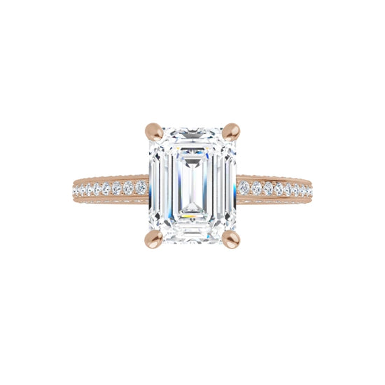 Rose Gold Emerald Engagement Ring