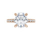 Rose Gold Oval Engagement Ring With Hidden Halo