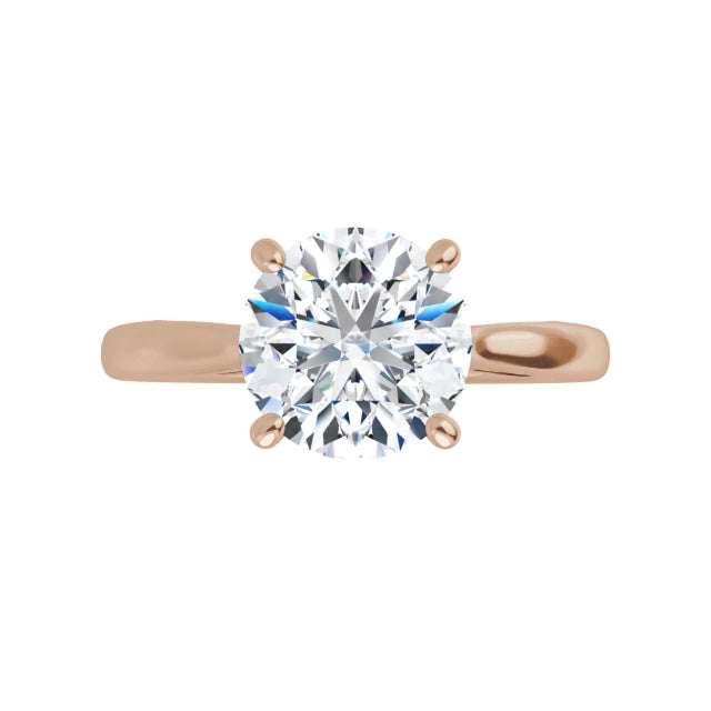 Rose Gold Round Solitaire Engagement Ring