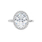 White Gold Oval Shaped Solitaire Engagement Ring