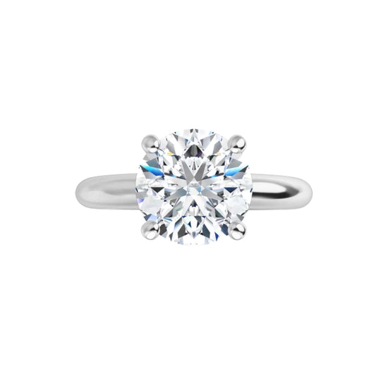 White Gold  Round Solitaire Engagement Ring