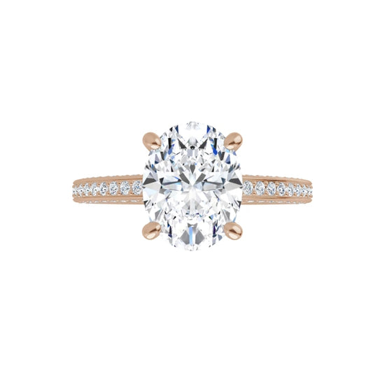 Rose Gold Oval Engagement Ring
