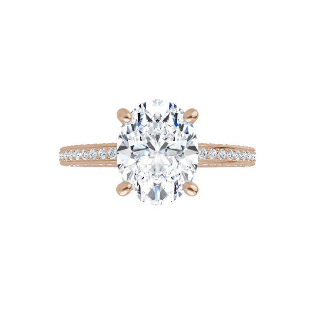 Rose Gold Oval Engagement Ring