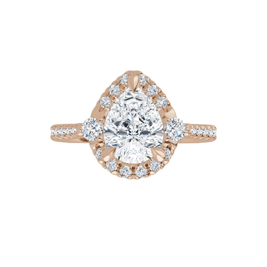 Rose Gold Emerald Engagement Ring