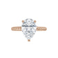 Rose Gold Pear Solitaire Engagement Ring