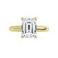 Yellow Gold Emerald Solitaire Engagement Ring