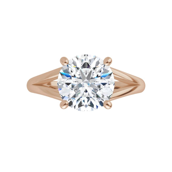 Rose Gold Round Solitaire Engagement Ring