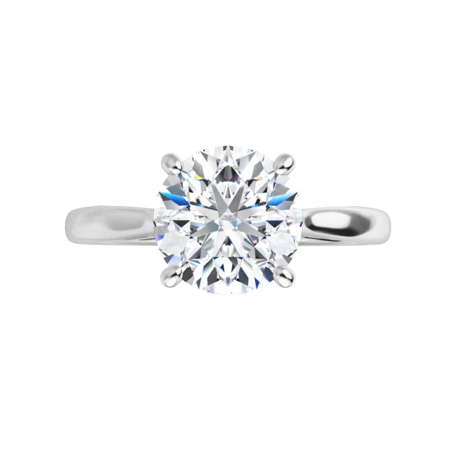 White Gold Round Solitaire Engagement Ring