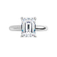 White Gold Emerald Solitaire Engagement Ring