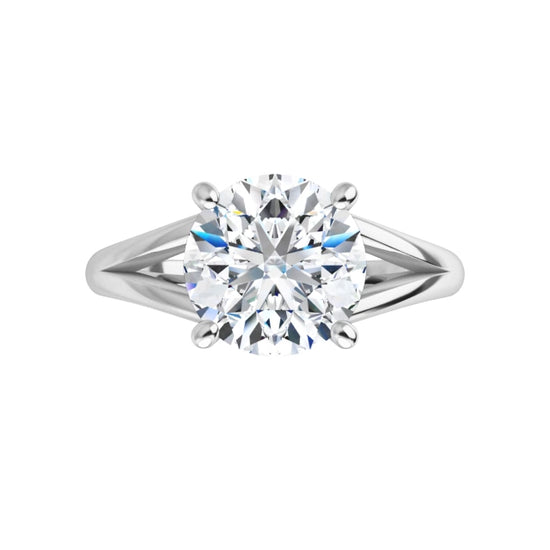 White Gold Round Solitaire Engagement Ring