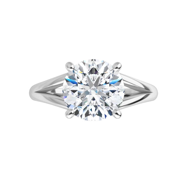 White Gold Round Solitaire Engagement Ring